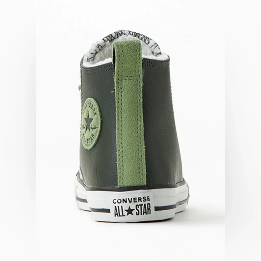 - Converse Kids Leather Lined Utility High Top Shoes